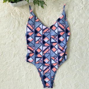 Aerie Geometric Pattern Onepiece Swimsuit